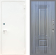 Входная металлическая Дверь Рекс (REX) 1А Белая шагрень FL-2 Сандал грей в Голицыно
