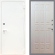 Входная металлическая Дверь Рекс (REX) 1А Белая шагрень FL-33 Беленый дуб в Голицыно