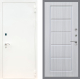 Входная металлическая Дверь Рекс (REX) 1А Белая шагрень FL-39 Сандал белый в Голицыно
