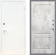 Входная металлическая Дверь Рекс (REX) 1А Белая шагрень FL-117 Бетон светлый в Голицыно
