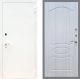Входная металлическая Дверь Рекс (REX) 1А Белая шагрень FL-128 Сандал белый в Голицыно