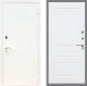 Входная металлическая Дверь Рекс (REX) 1А Белая шагрень FL-243 Силк Сноу в Голицыно