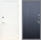 Входная металлическая Дверь Рекс (REX) 1А Белая шагрень FL-289 Ясень черный в Голицыно