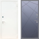Входная металлическая Дверь Рекс (REX) 1А Белая шагрень FL-291 Силк титан в Голицыно