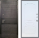 Входная металлическая Дверь Рекс (REX) 15 Черный Кварц FL-128 Белый ясень в Голицыно