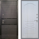 Входная металлическая Дверь Рекс (REX) 15 Черный Кварц FL-128 Сандал белый в Голицыно
