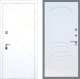 Входная металлическая Дверь Рекс (REX) 13 Силк Сноу FL-128 Белый ясень в Голицыно