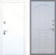 Входная металлическая Дверь Рекс (REX) 13 Силк Сноу FL-128 Сандал белый в Голицыно