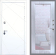 Входная металлическая Дверь Рекс (REX) 13 Силк Сноу Зеркало Пастораль Сандал белый в Голицыно