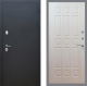 Входная металлическая Дверь Рекс (REX) 5 Черный Муар FL-33 Беленый дуб в Голицыно