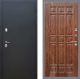 Входная металлическая Дверь Рекс (REX) 5 Черный Муар FL-33 орех тисненый в Голицыно