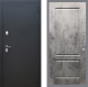 Входная металлическая Дверь Рекс (REX) 5 Черный Муар FL-117 Бетон темный в Голицыно