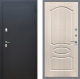 Входная металлическая Дверь Рекс (REX) 5 Черный Муар FL-128 Беленый дуб в Голицыно