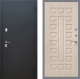 Входная металлическая Дверь Рекс (REX) 5 Черный Муар FL-183 Беленый дуб в Голицыно