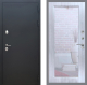 Входная металлическая Дверь Рекс (REX) 5 Черный Муар Зеркало Пастораль Сандал белый в Голицыно