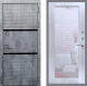Входная металлическая Дверь Рекс (REX) 15 Бетон Темный Зеркало Пастораль Сандал белый в Голицыно