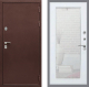 Входная металлическая Дверь Рекс (REX) 5А Зеркало Пастораль Белый ясень в Голицыно